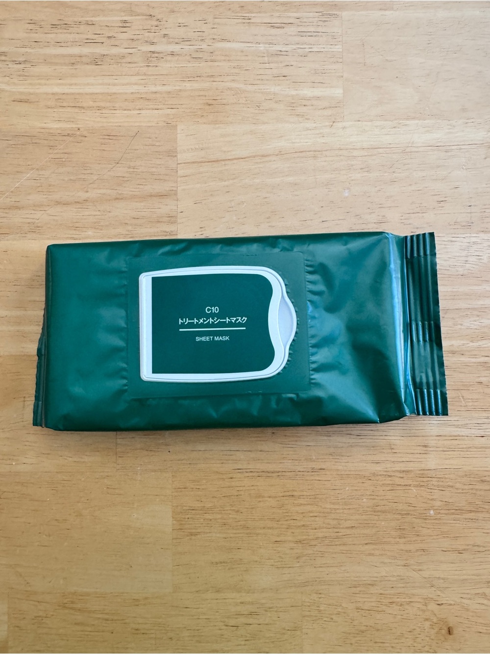 Muji C10 Green Resealable Sheet Mask Pack